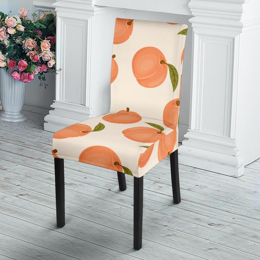 Peach Pattern Print Chair Cover-grizzshop