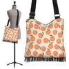 Peach Pattern Print Crossbody Bags-grizzshop