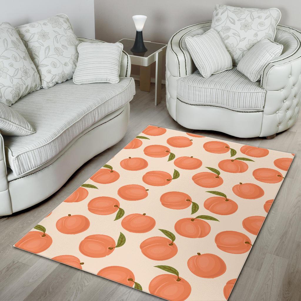 Peach Pattern Print Floor Mat-grizzshop