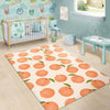 Peach Pattern Print Floor Mat-grizzshop