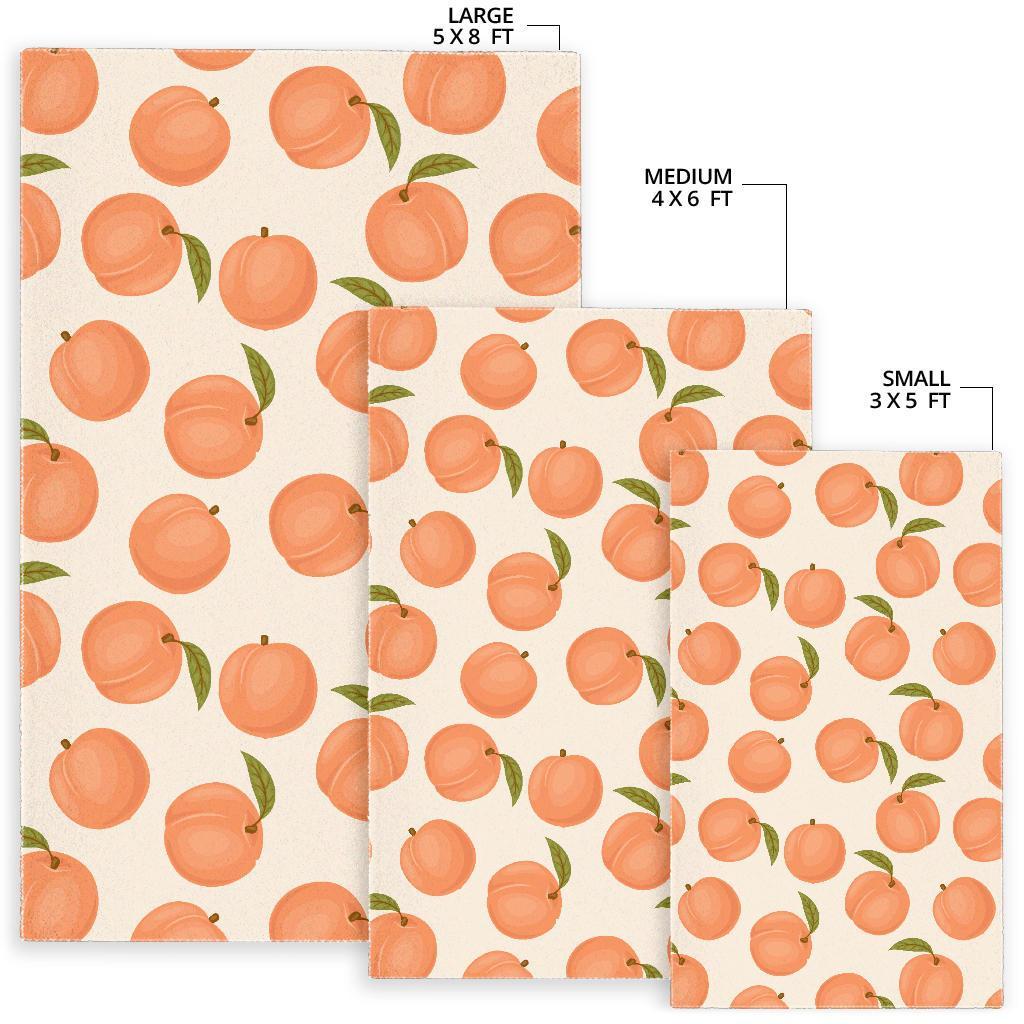 Peach Pattern Print Floor Mat-grizzshop