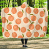 Peach Pattern Print Hooded Blanket-grizzshop