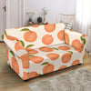 Peach Pattern Print Loveseat Cover-grizzshop