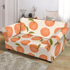 Peach Pattern Print Loveseat Cover-grizzshop