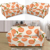 Peach Pattern Print Loveseat Cover-grizzshop