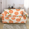 Peach Pattern Print Loveseat Cover-grizzshop