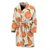 Peach Pattern Print Men Long Robe-grizzshop