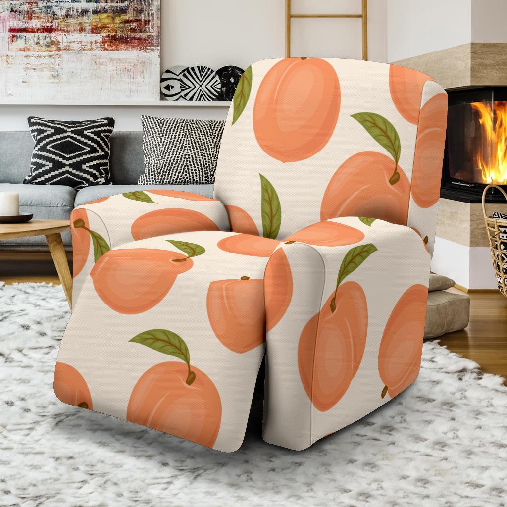 Peach Pattern Print Recliner Cover-grizzshop