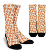 Peach Pattern Print Unisex Crew Socks-grizzshop