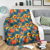 Peach Print Pattern Blanket-grizzshop