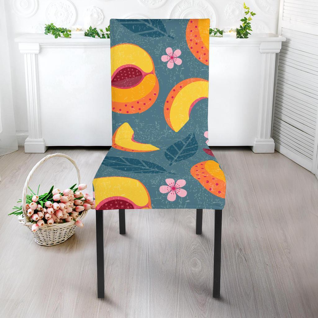 Peach Print Pattern Chair Cover-grizzshop