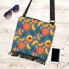 Peach Print Pattern Crossbody Bags-grizzshop