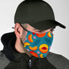 Peach Print Pattern Face Mask-grizzshop