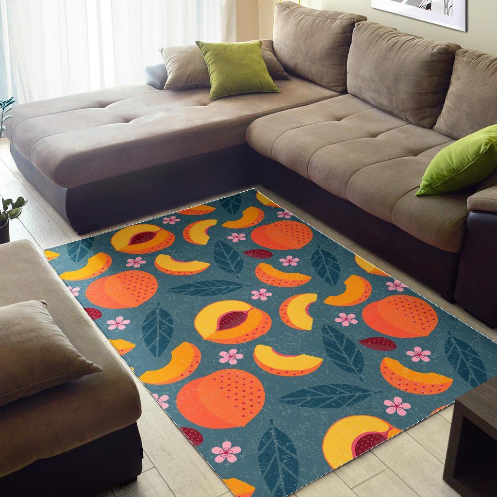 Peach Print Pattern Floor Mat-grizzshop