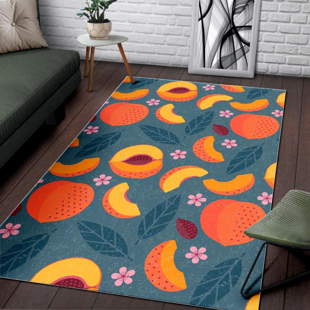 Peach Print Pattern Floor Mat-grizzshop