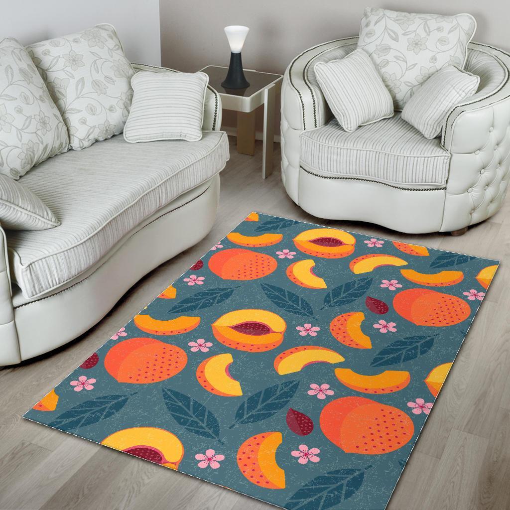 Peach Print Pattern Floor Mat-grizzshop