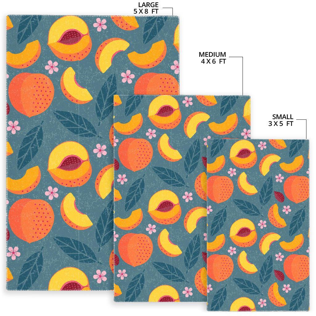 Peach Print Pattern Floor Mat-grizzshop