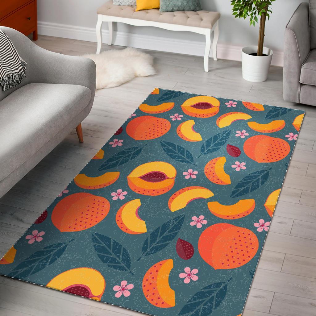 Peach Print Pattern Floor Mat-grizzshop