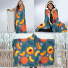 Peach Print Pattern Hooded Blanket-grizzshop