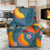 Peach Print Pattern Recliner Cover-grizzshop