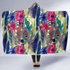 Peacock Feather Floral Pattern Print Hooded Blanket-grizzshop
