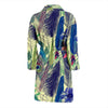 Peacock Feather Floral Pattern Print Men Long Robe-grizzshop