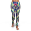 Peacock Feather Floral Pattern Print Pattern Women Leggings-grizzshop