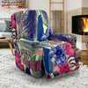 Peacock Feather Floral Pattern Print Recliner Cover-grizzshop