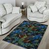 Peacock Feather Pattern Print Floor Mat-grizzshop