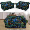 Peacock Feather Pattern Print Loveseat Cover-grizzshop