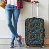 Peacock Feather Pattern Print Luggage Cover Protector-grizzshop