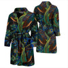 Peacock Feather Pattern Print Men Long Robe-grizzshop