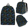 Peacock Feather Pattern Print Premium Backpack-grizzshop