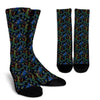 Peacock Feather Pattern Print Unisex Crew Socks-grizzshop