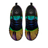 Peacock Feather Purple Bohemian Print Black Sneaker-grizzshop