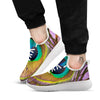 Peacock Feather Purple Bohemian Print White Athletic Shoes-grizzshop