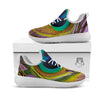 Peacock Feather Purple Bohemian Print White Athletic Shoes-grizzshop