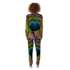 Peacock Feather Purple Bohemian Print Women's Pajamas-grizzshop