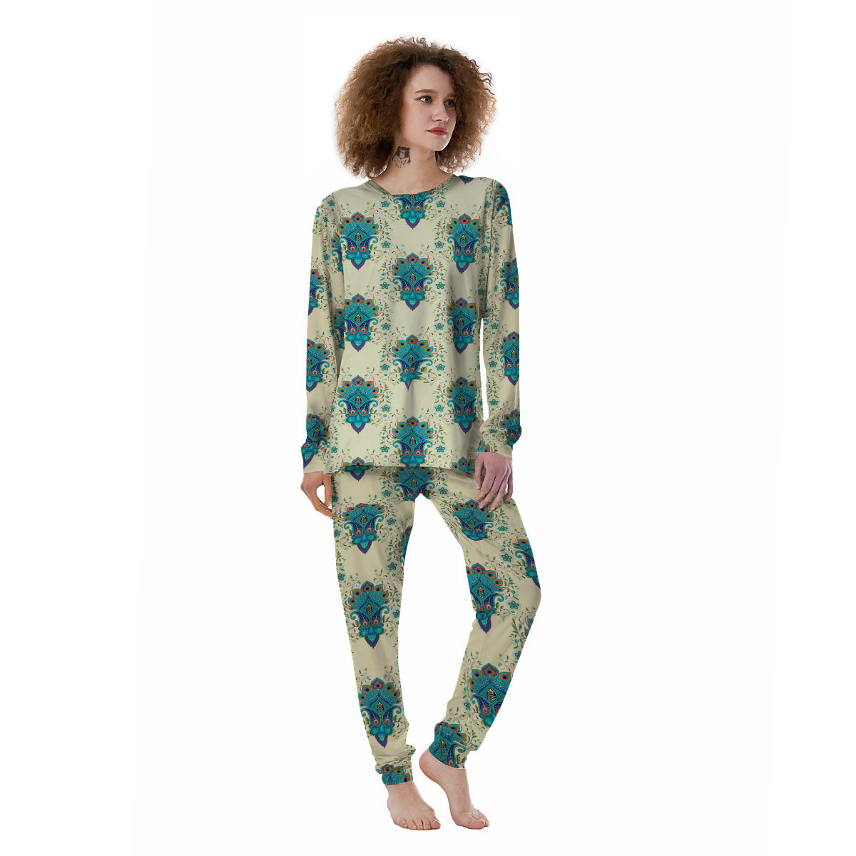 Peacock pajamas womens cheap