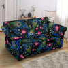 Peacock Rose Feather Pattern Print Loveseat Cover-grizzshop