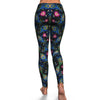 Peacock Rose Feather Pattern Print Pattern Women Leggings-grizzshop