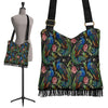 Peacock Rose Pattern Print Crossbody Bags-grizzshop