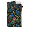 Load image into Gallery viewer, Peacock Rose Pattern Print Duvet Cover Bedding Set-grizzshop