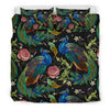 Load image into Gallery viewer, Peacock Rose Pattern Print Duvet Cover Bedding Set-grizzshop