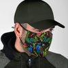 Peacock Rose Pattern Print Face Mask-grizzshop