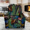 Peacock Rose Pattern Print Recliner Cover-grizzshop