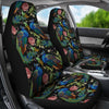 Peacock Rose Pattern Print Universal Fit Car Seat Cover-grizzshop