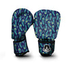 Peacock Tail Print Pattern Boxing Gloves-grizzshop