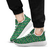 Peacock Tail Print White Athletic Shoes-grizzshop