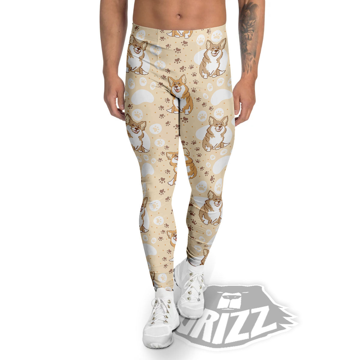 Pembroke Welsh Corgi Print Pattern Men's Leggings-grizzshop